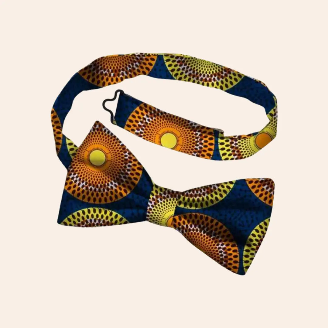 Men's Bohemian African Cotton Print Adjustable Bow Tie Funky African