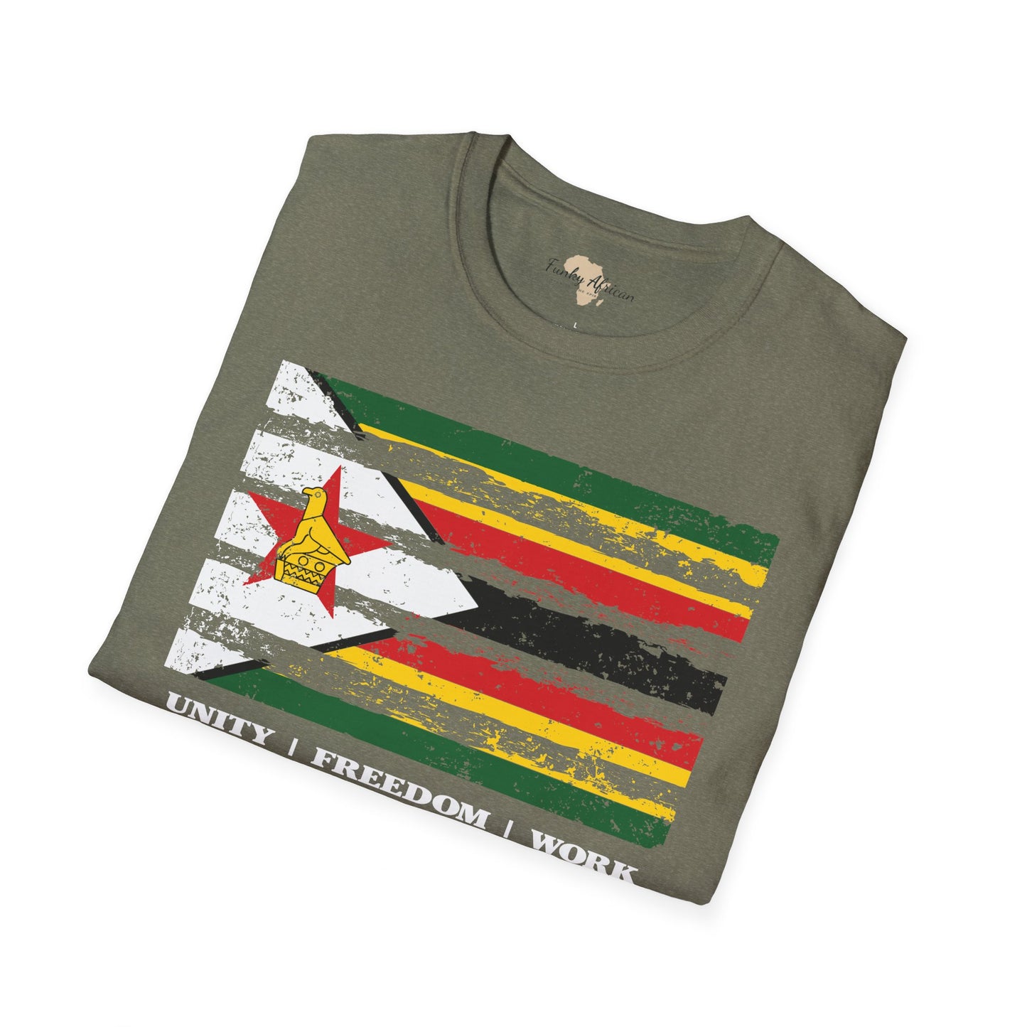 Zimbabwe strip unisex softstyle tee