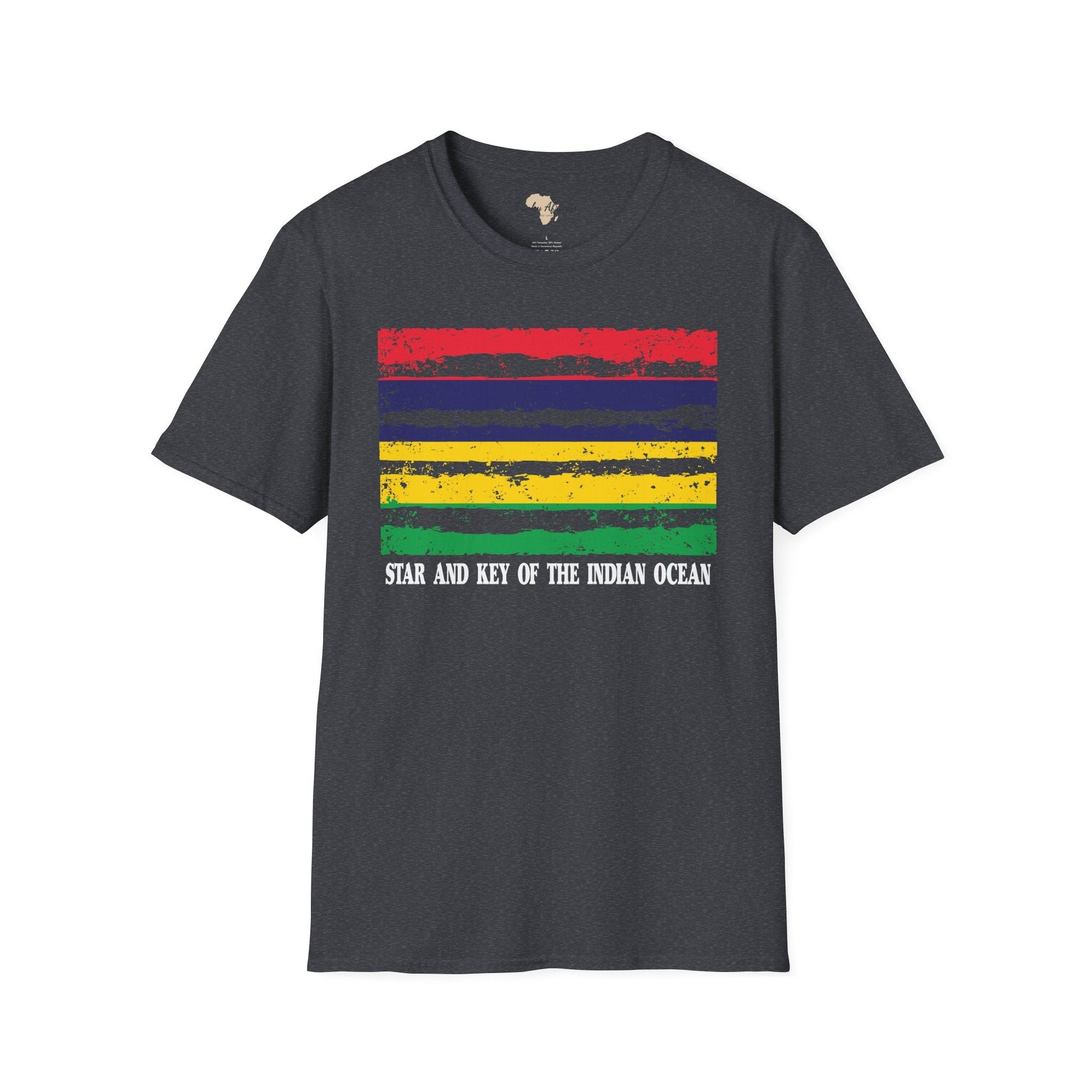 Mauritius strip unisex softstyle tee Funky African