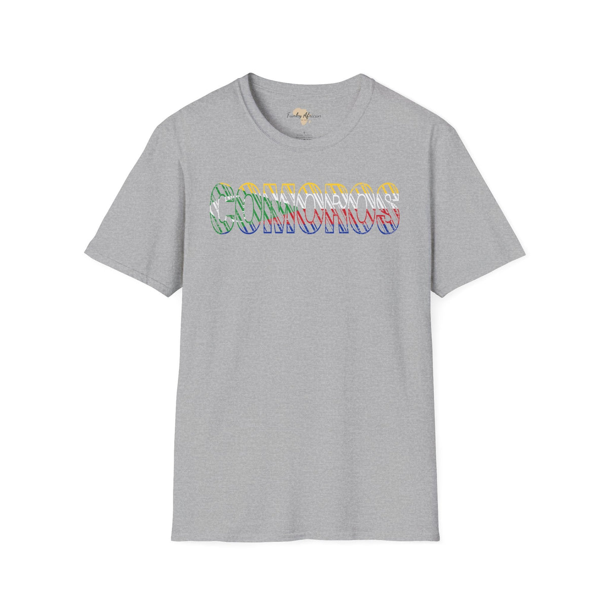 Comoros text unisex softstyle tee Funky African
