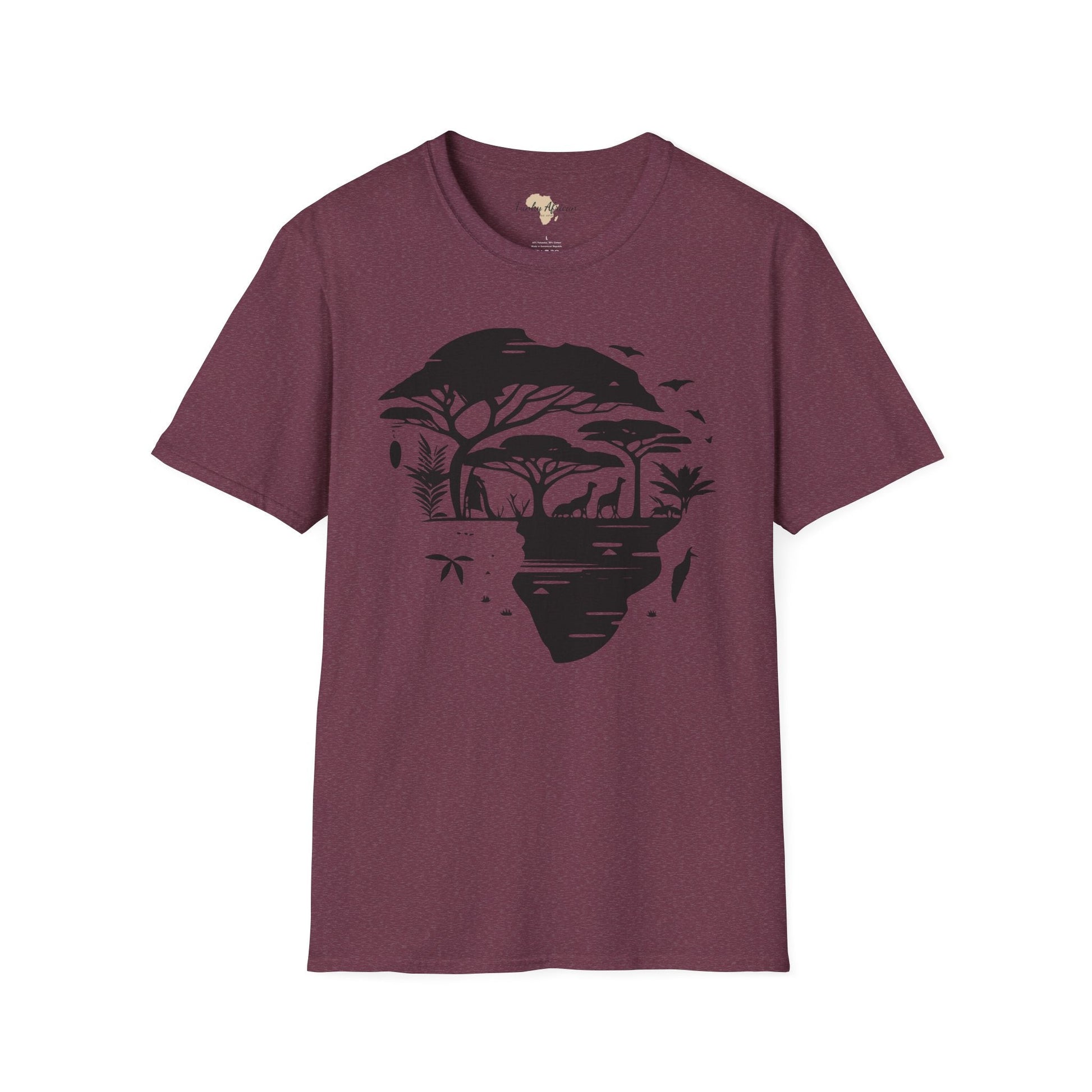 African map graffiti unisex softstyle tee Funky African