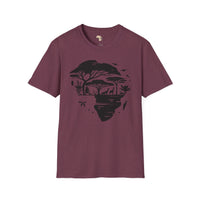 African map graffiti unisex softstyle tee Funky African