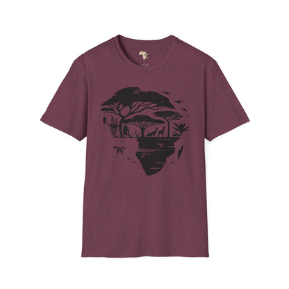 African map graffiti unisex softstyle tee