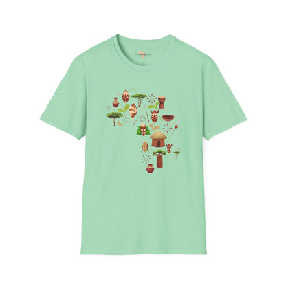 African map unisex softstyle tee