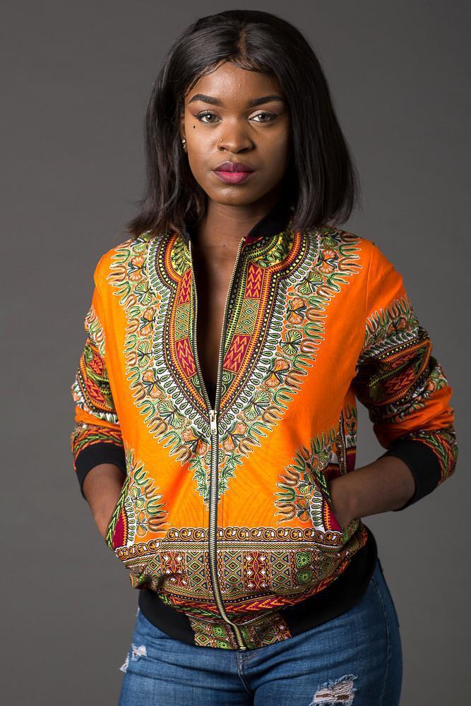 African printed short coat women Funky African