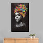 Turban African woman canvas painting Funky African