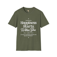 Happiness starts from within unisex softstyle tee Funky African