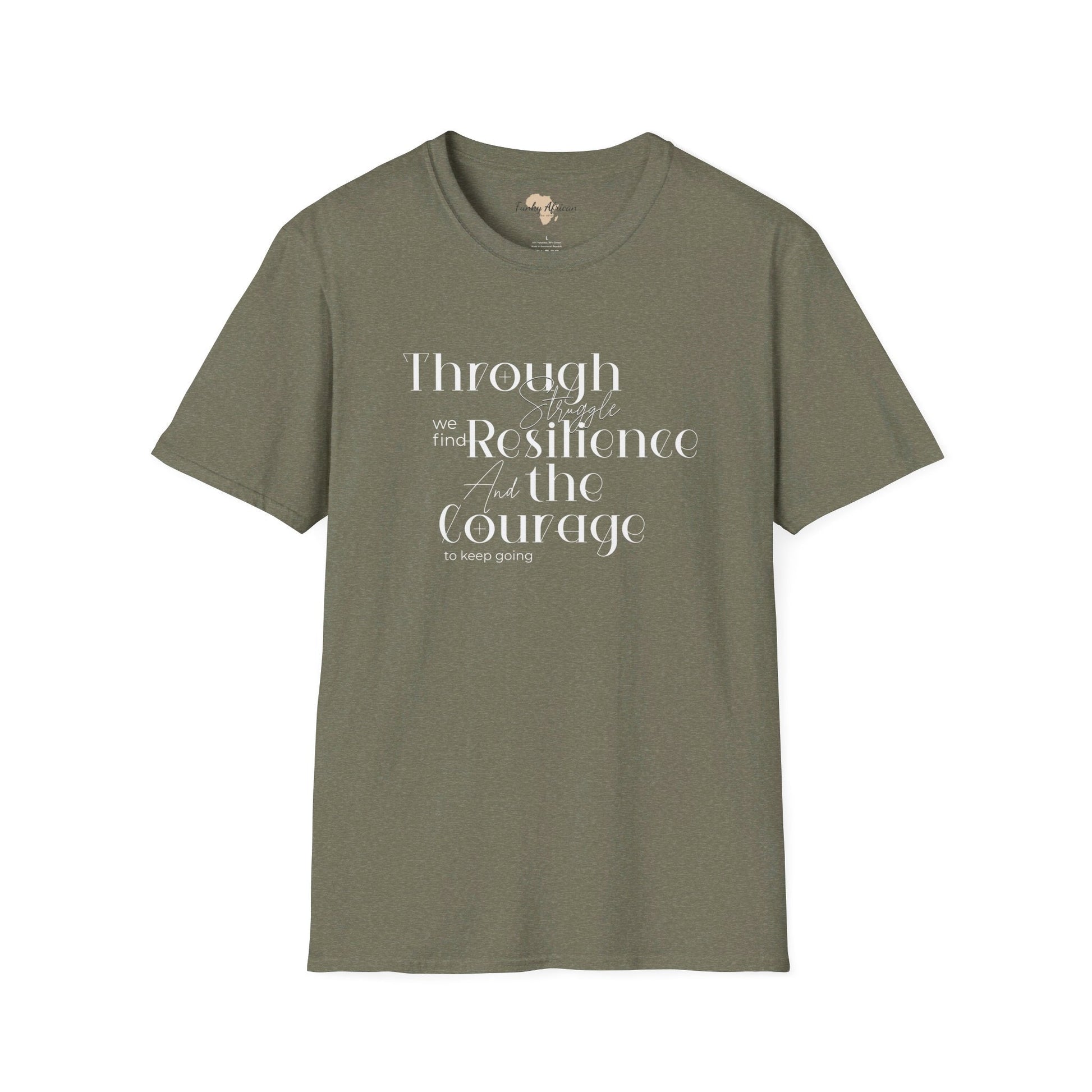Through struggle unisex softstyle tee Printify