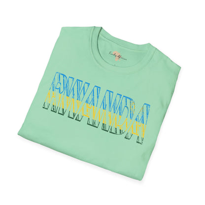 Rwanda text unisex softstyle tee