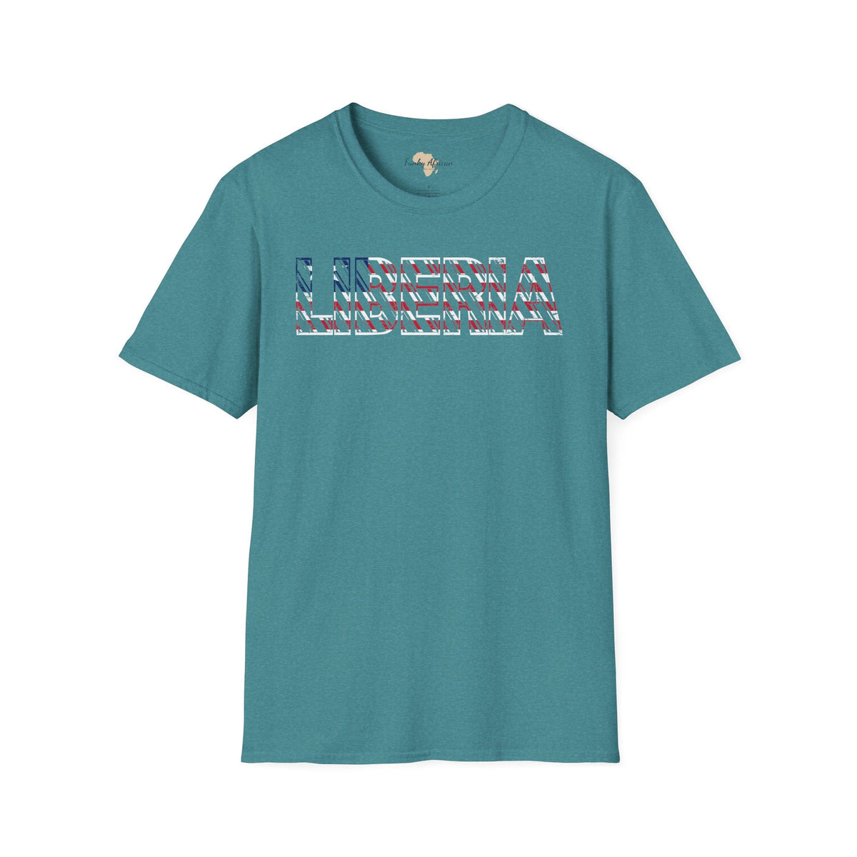 Liberia text unisex softstyle tee Funky African
