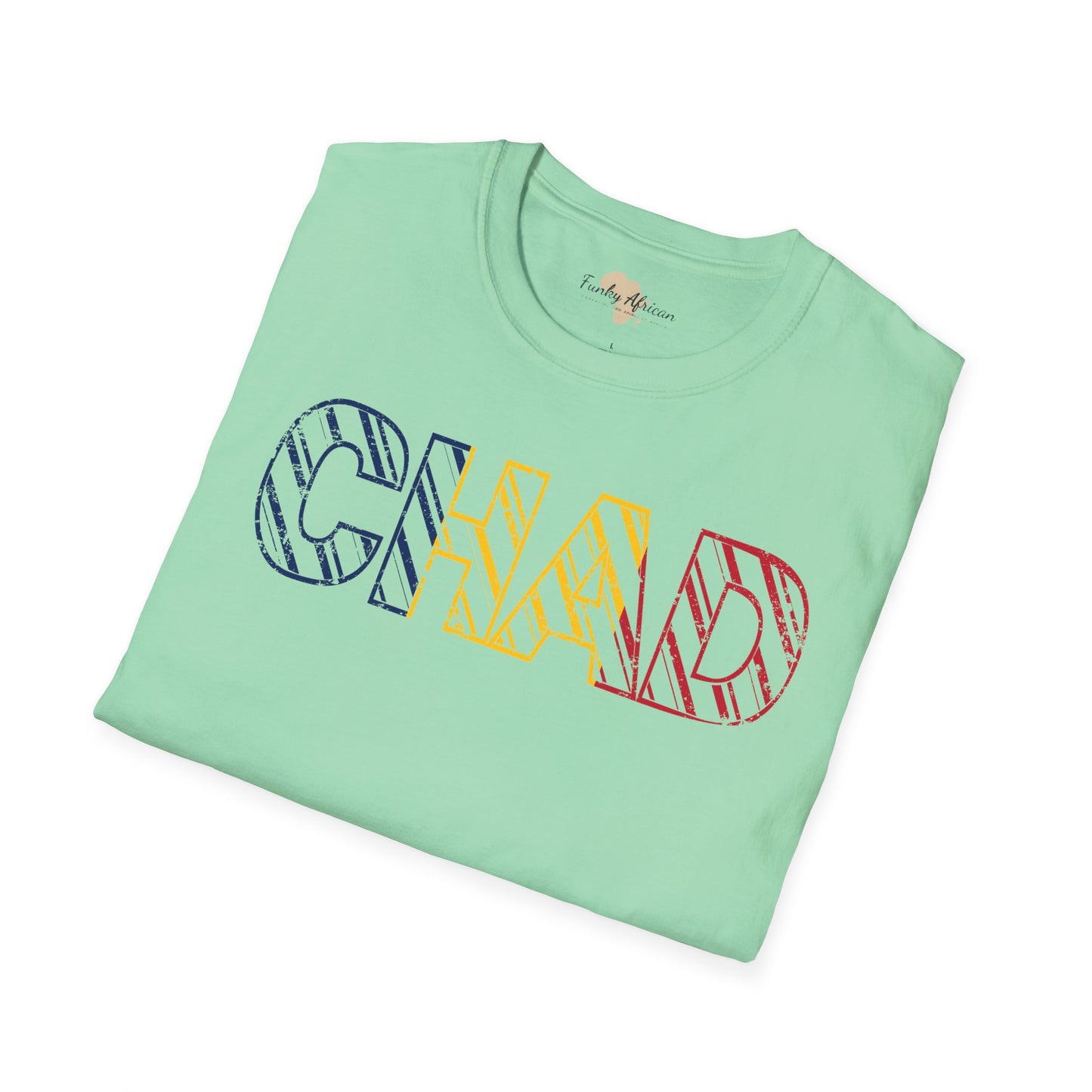 Chad text unisex softstyle tee