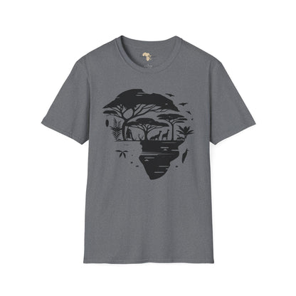 African map graffiti unisex softstyle tee