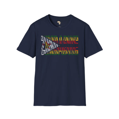 Zimbabwe text unisex softstyle tee