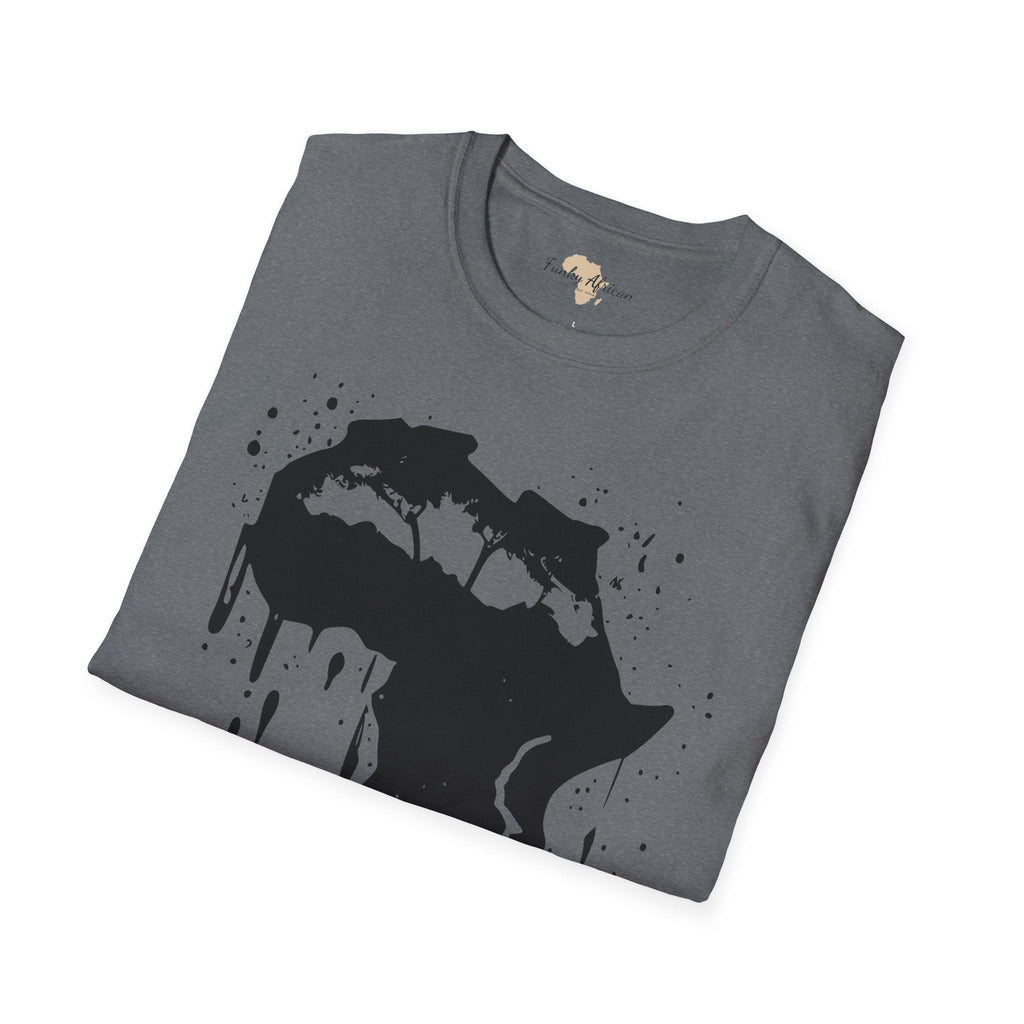 African map graffiti unisex softstyle tee Funky African