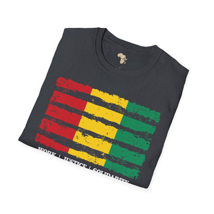 Guinean strip unisex softstyle tee