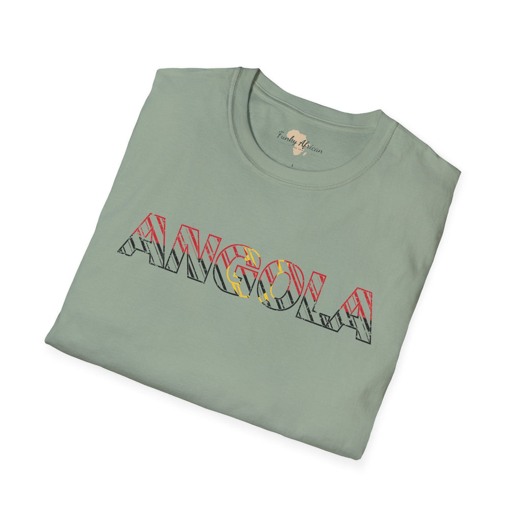 Angola text unisex softstyle tee Funky African