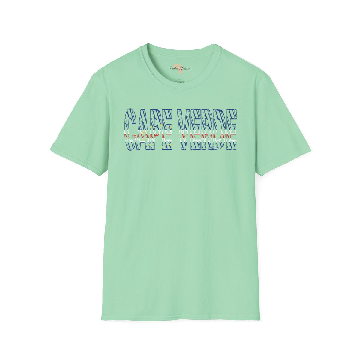 Cabo Verde text unisex softstyle tee Funky African