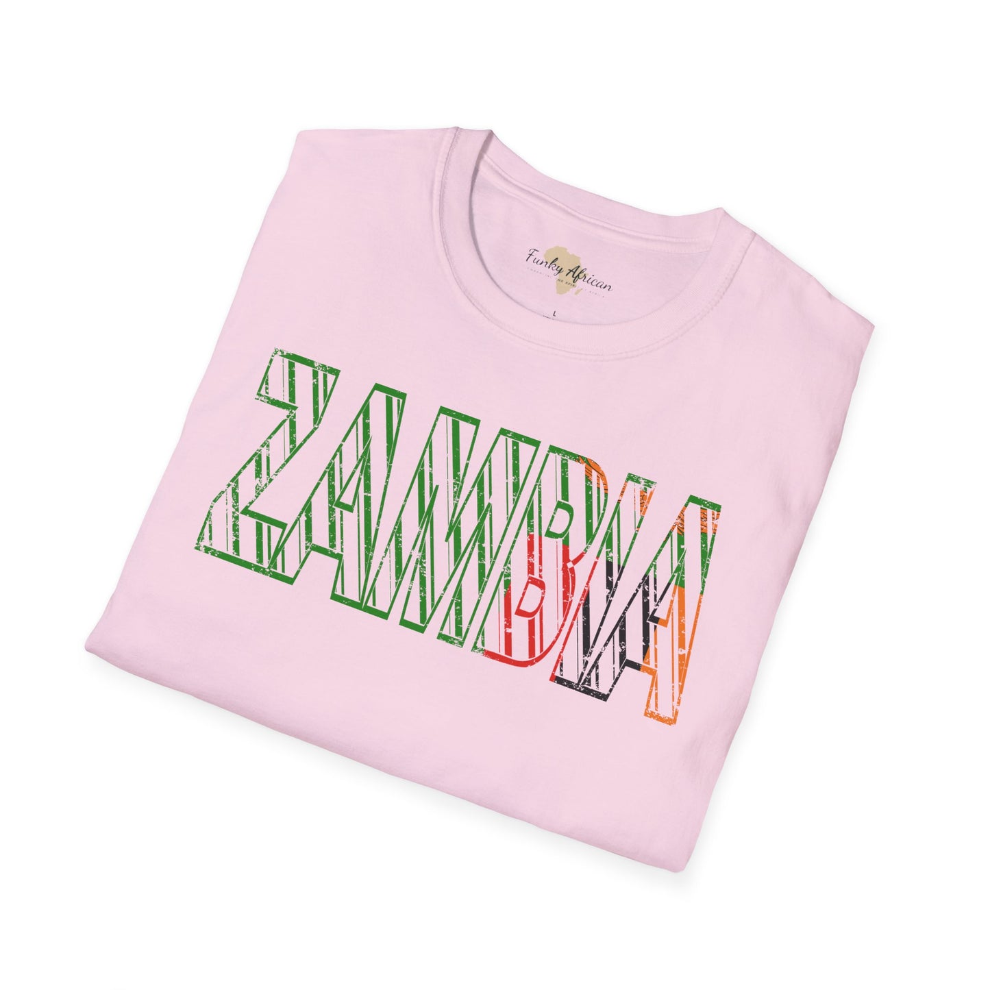 Zambia text unisex softstyle tee