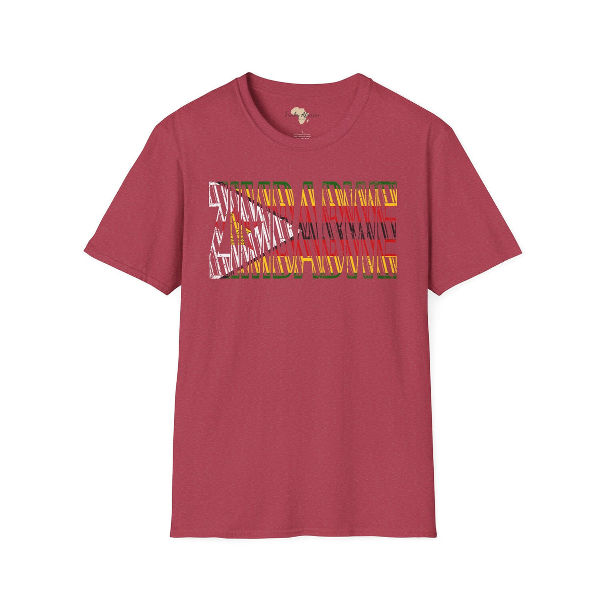 Zimbabwe text unisex softstyle tee Funky African