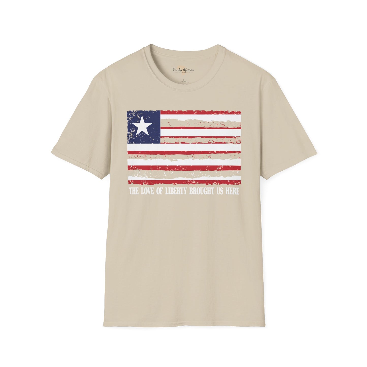 Liberia strip unisex softstyle tee