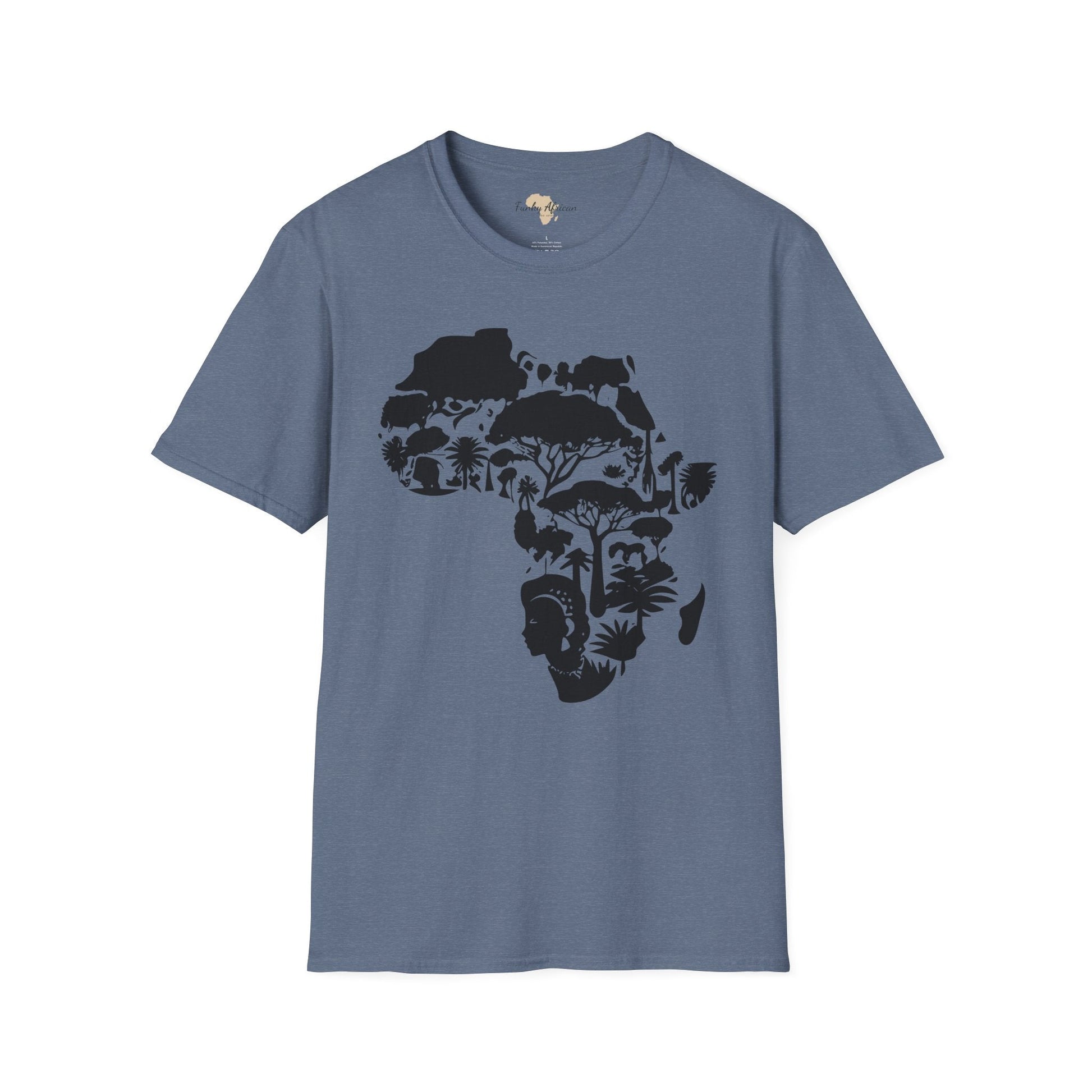 African map unisex softstyle tee Funky African