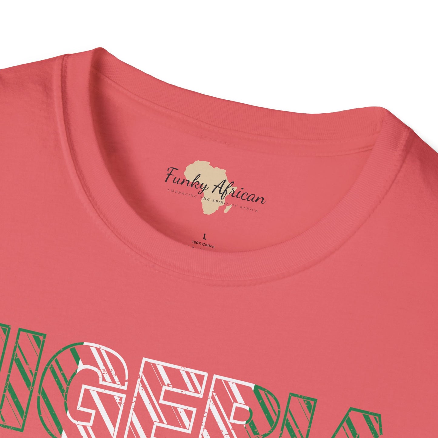 Nigeria text unisex softstyle tee