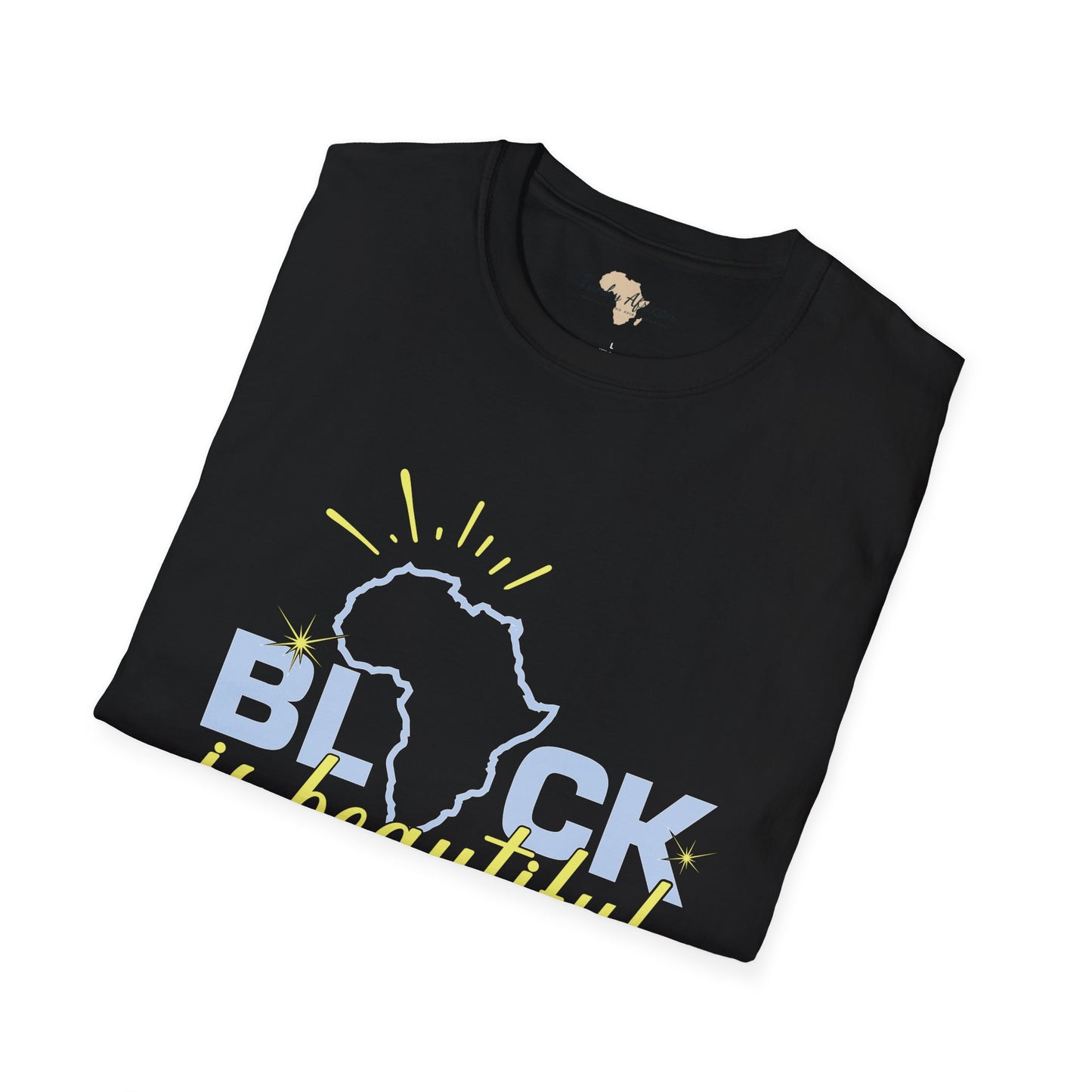 Black is beautiful unisex softstyle tee