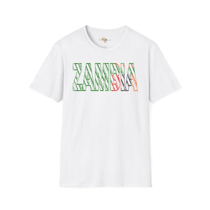 Zambia text unisex softstyle tee