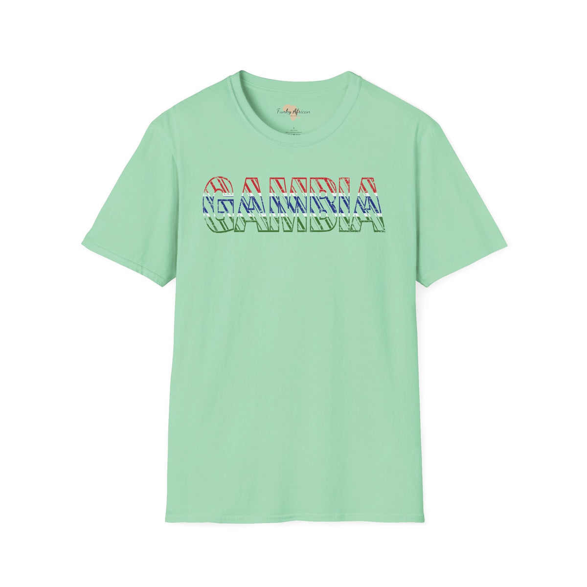 Gambia text unisex softstyle tee Funky African