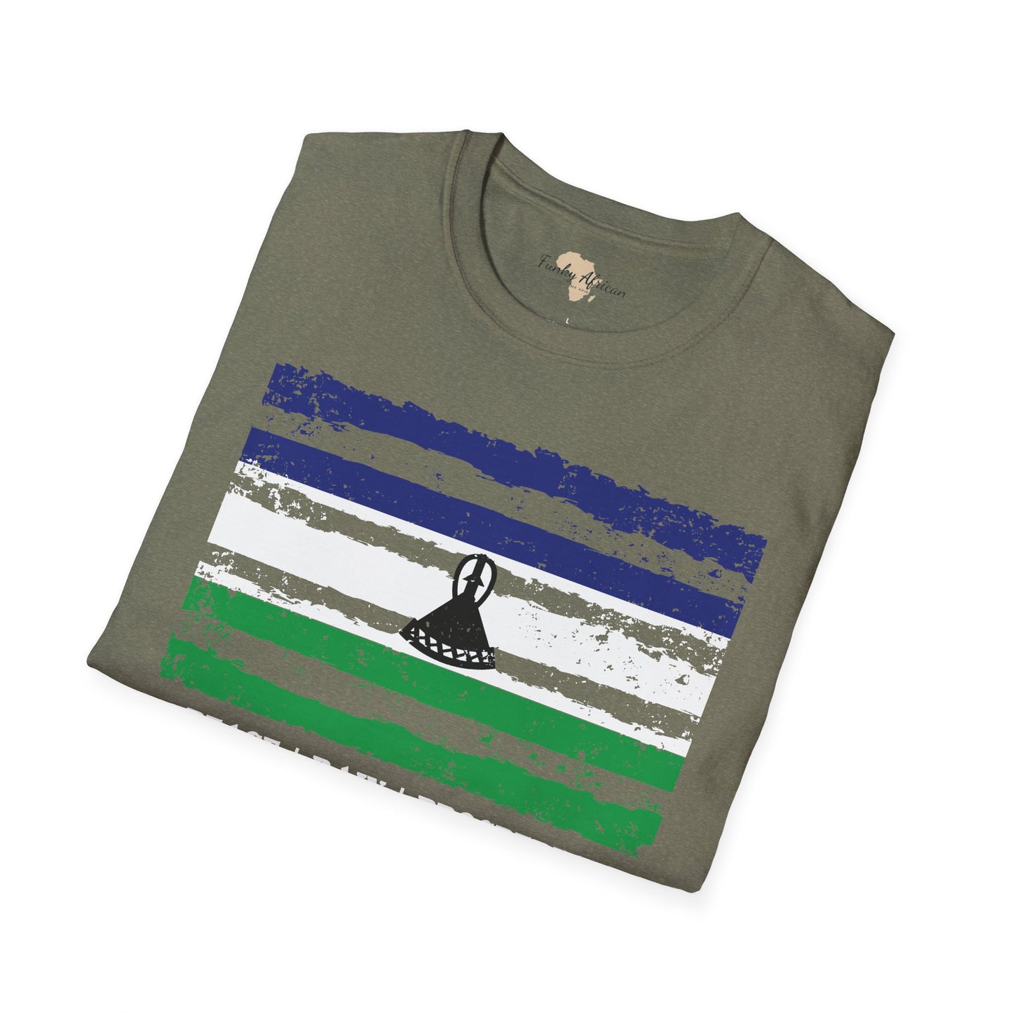 Lesotho strip unisex softstyle tee