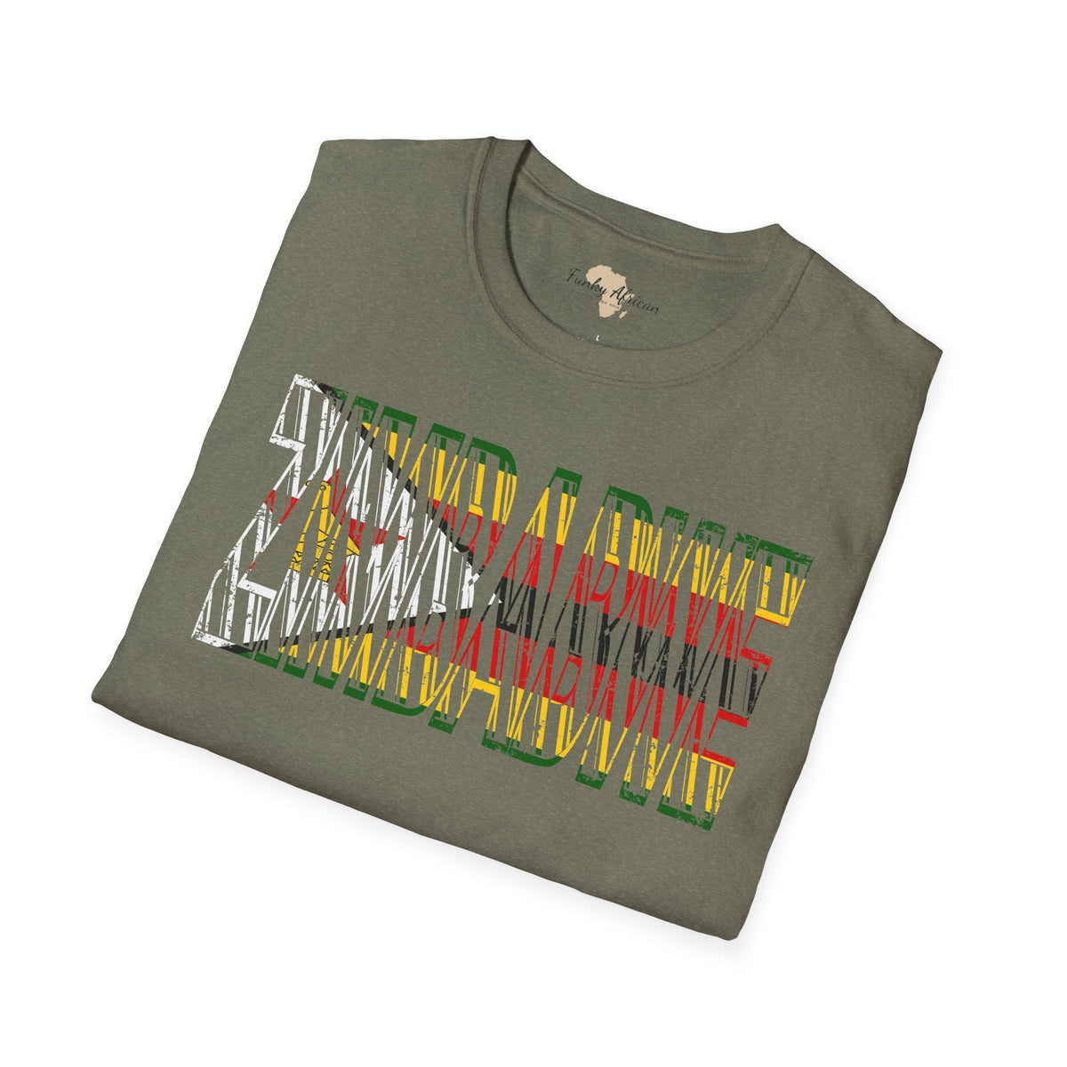 Zimbabwe text unisex softstyle tee Funky African