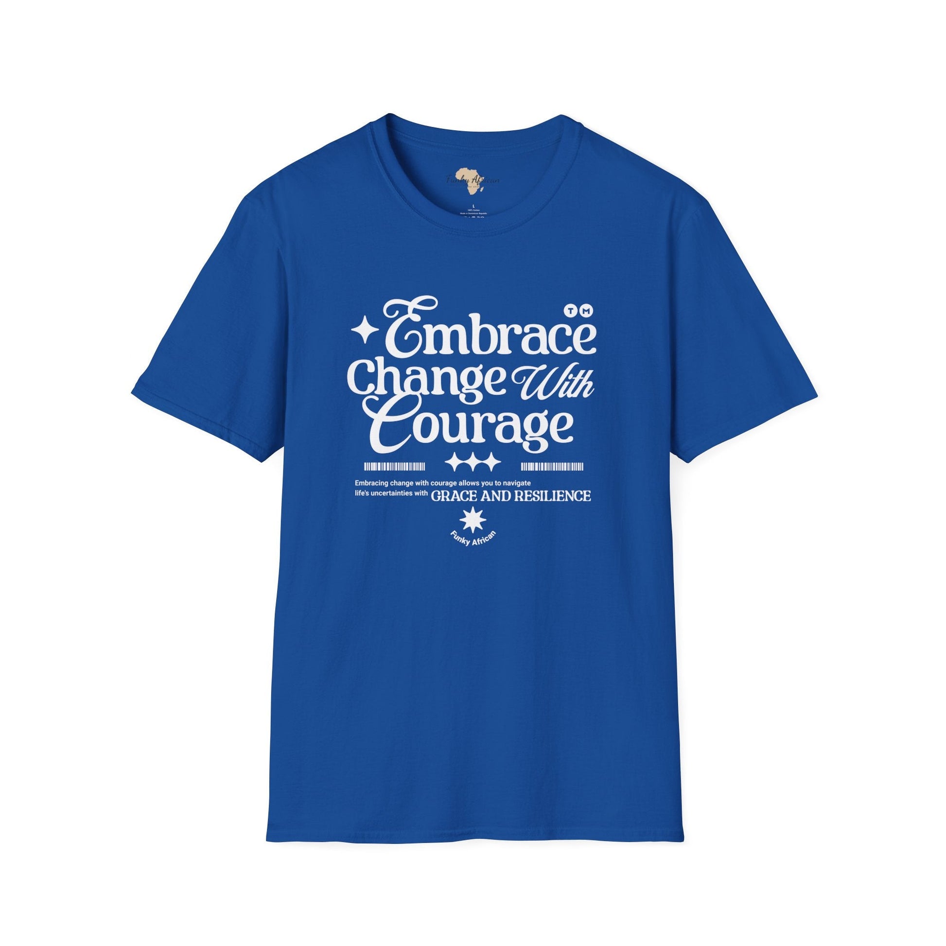 Embrace change unisex softstyle tee Funky African