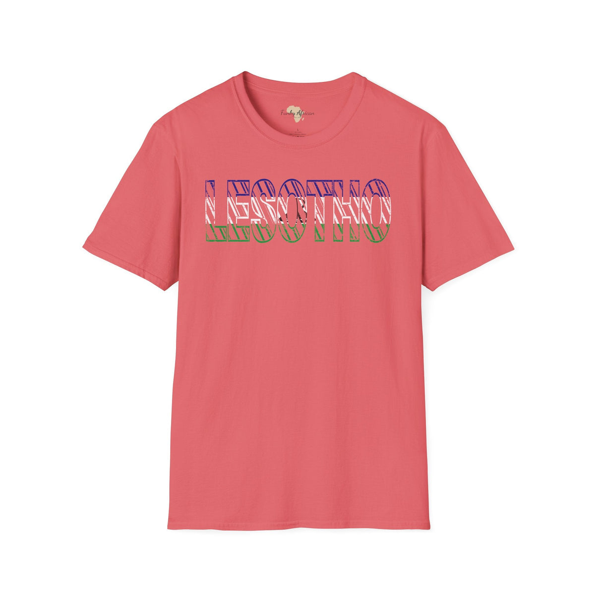 Lesotho text unisex softstyle tee Funky African