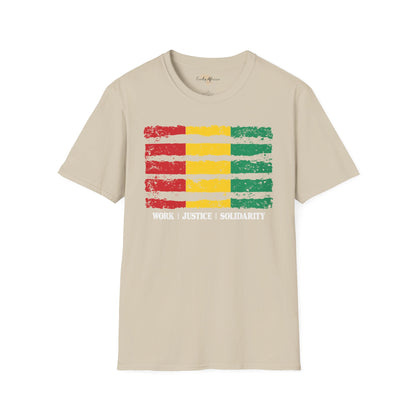 Guinean strip unisex softstyle tee