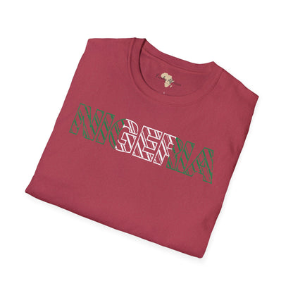 Nigeria text unisex softstyle tee