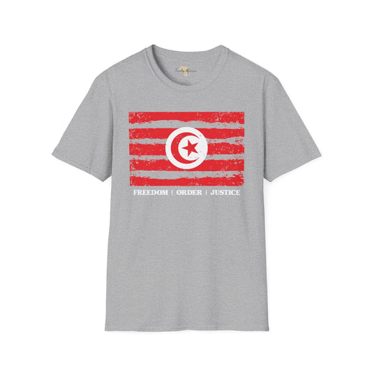 Tunisia strip unisex softstyle tee Funky African