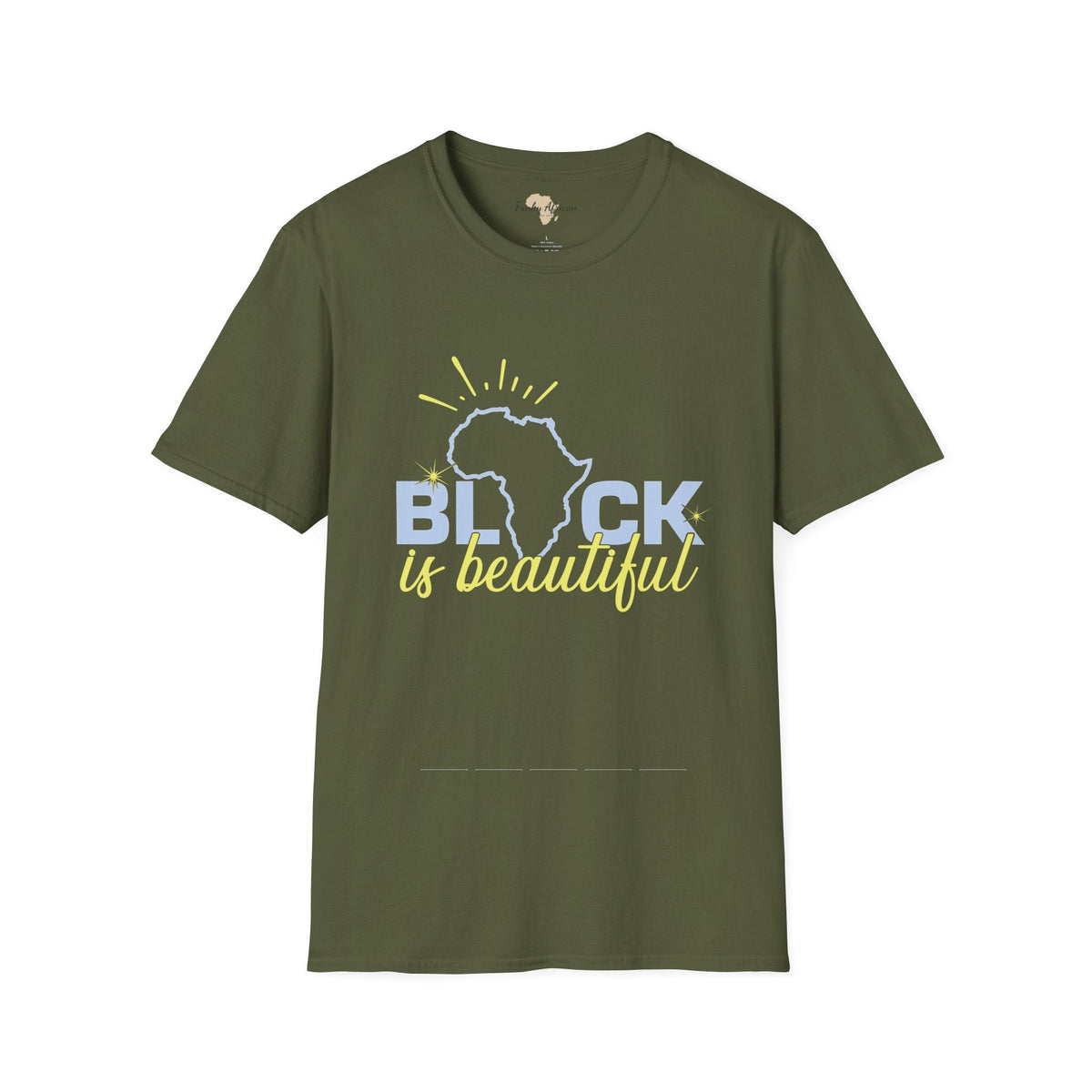 Black is beautiful unisex softstyle tee Funky African