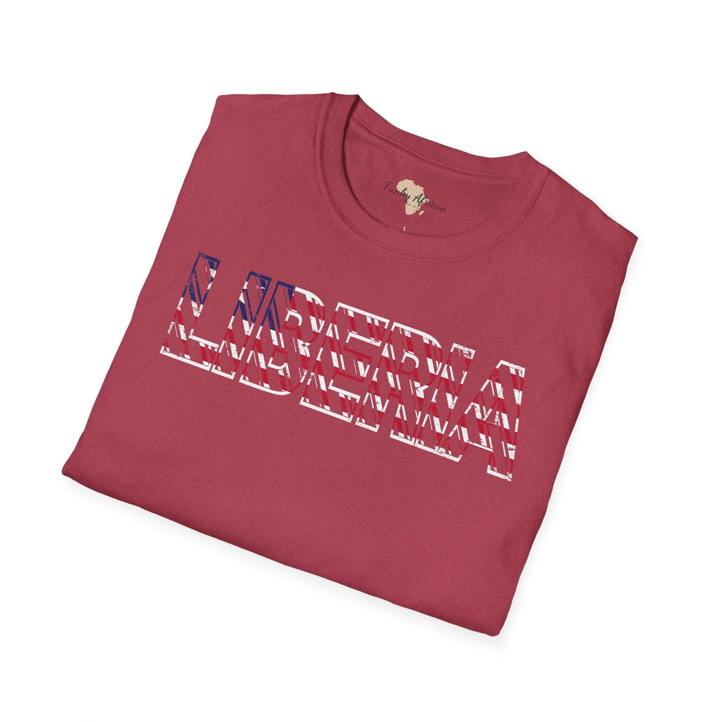 Liberia text unisex softstyle tee