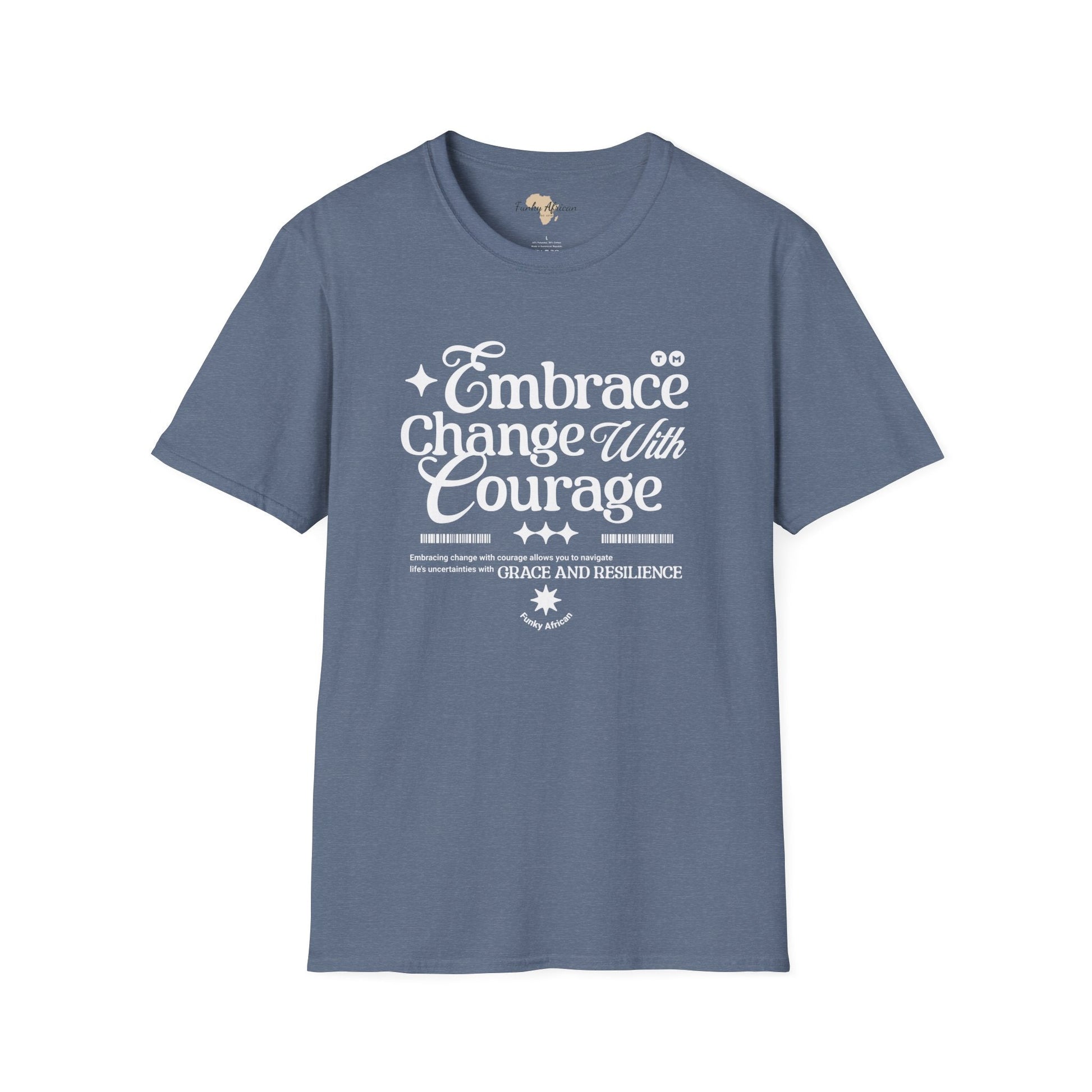Embrace change unisex softstyle tee Funky African
