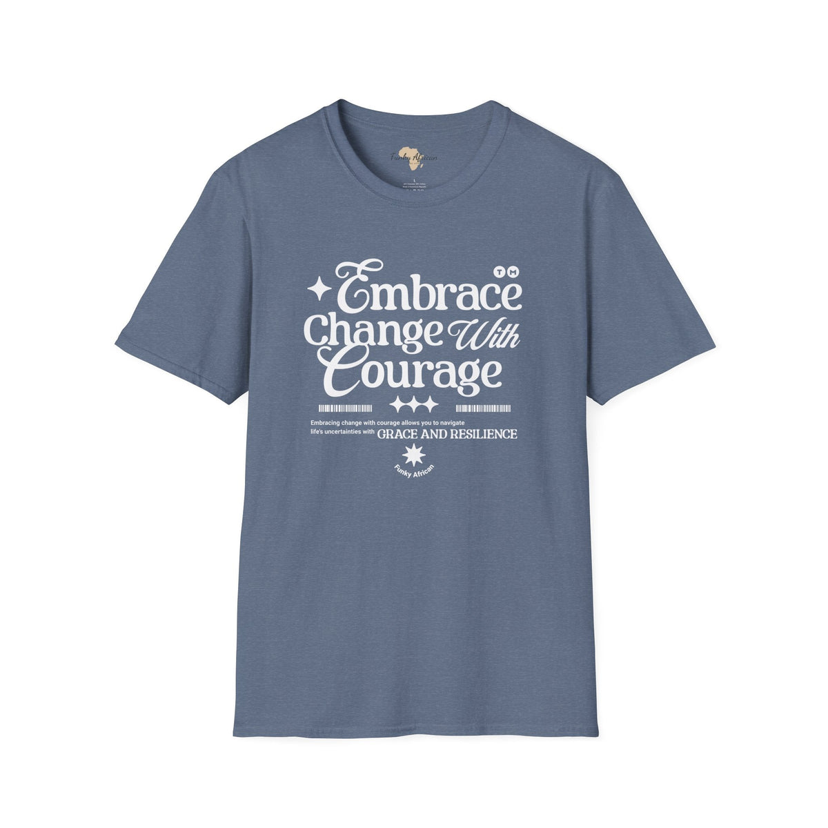 Embrace change unisex softstyle tee Funky African