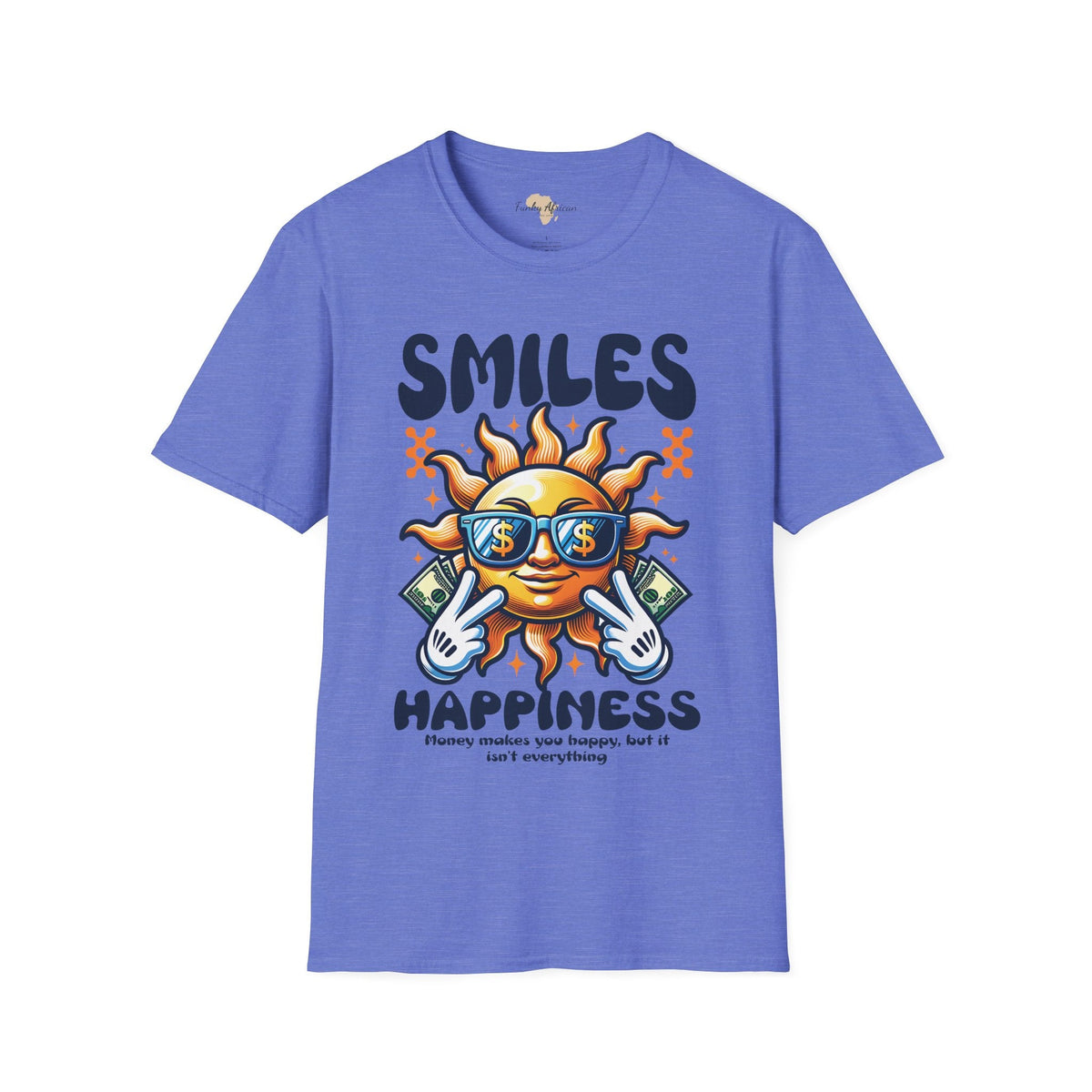 Smiles and happiness unisex softstyle tee Funky African