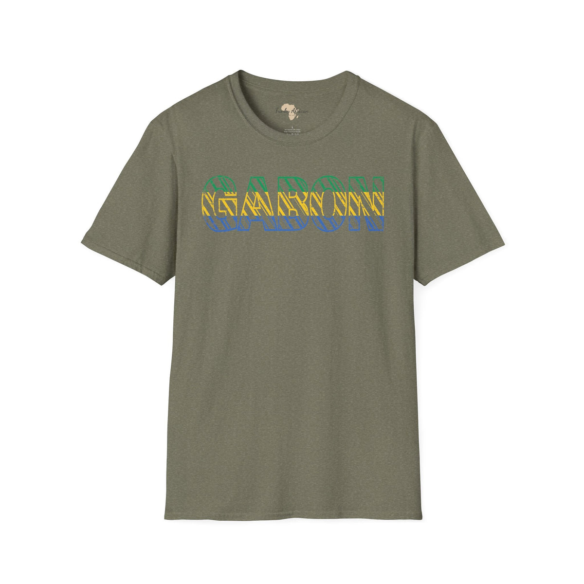 Gabon text unisex softstyle tee Funky African