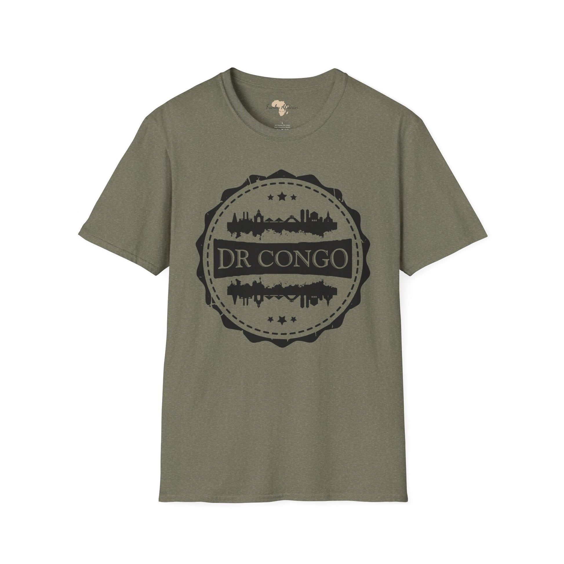 DR Congo Stamp unisex tee Funky African