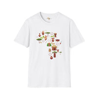 African map unisex softstyle tee Funky African