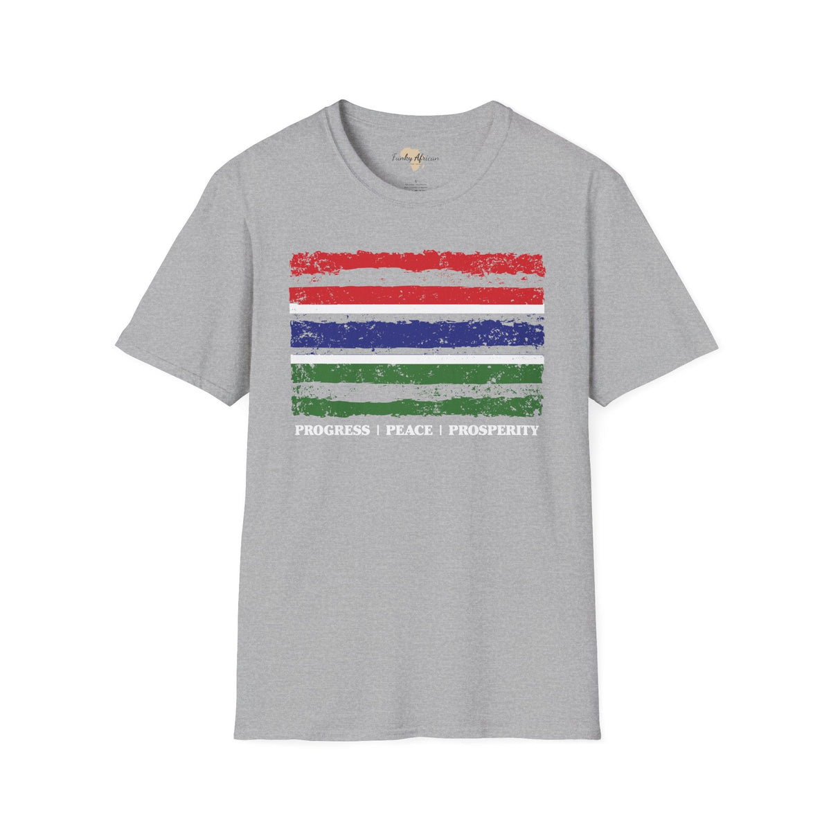 Gambia strip unisex softstyle tee Funky African