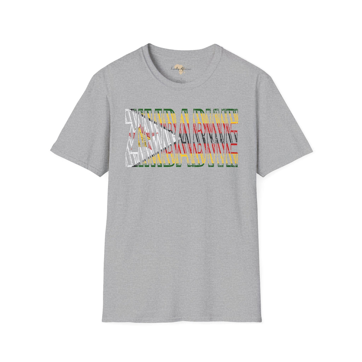 Zimbabwe text unisex softstyle tee Funky African
