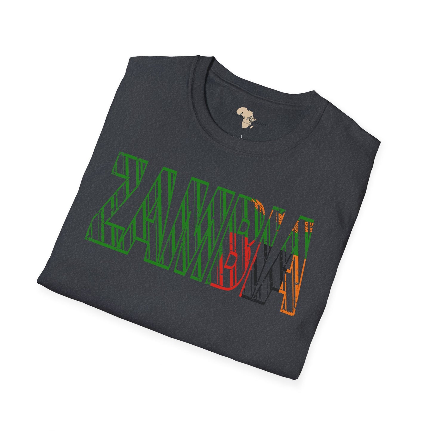 Zambia text unisex softstyle tee