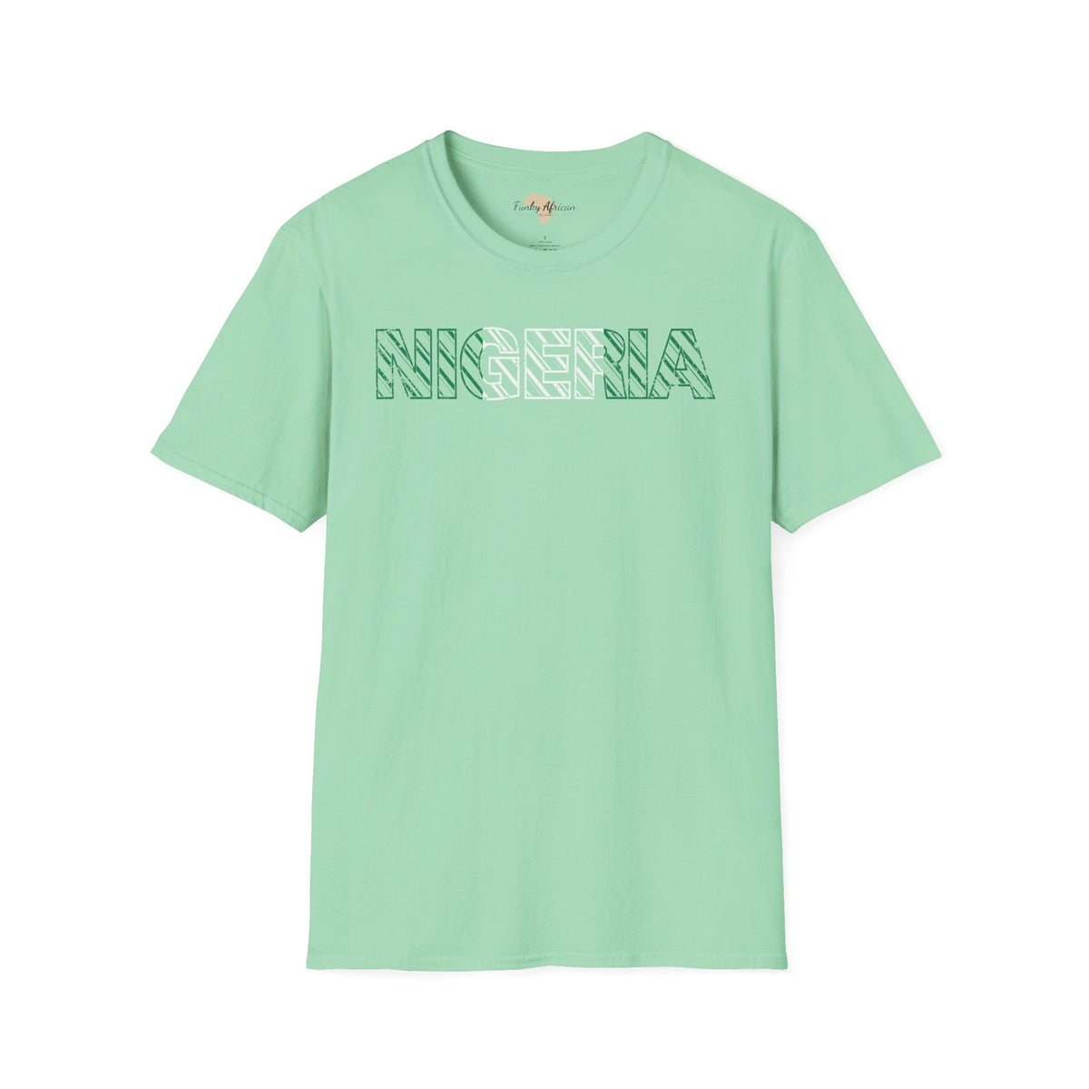 Nigeria text unisex softstyle tee Funky African
