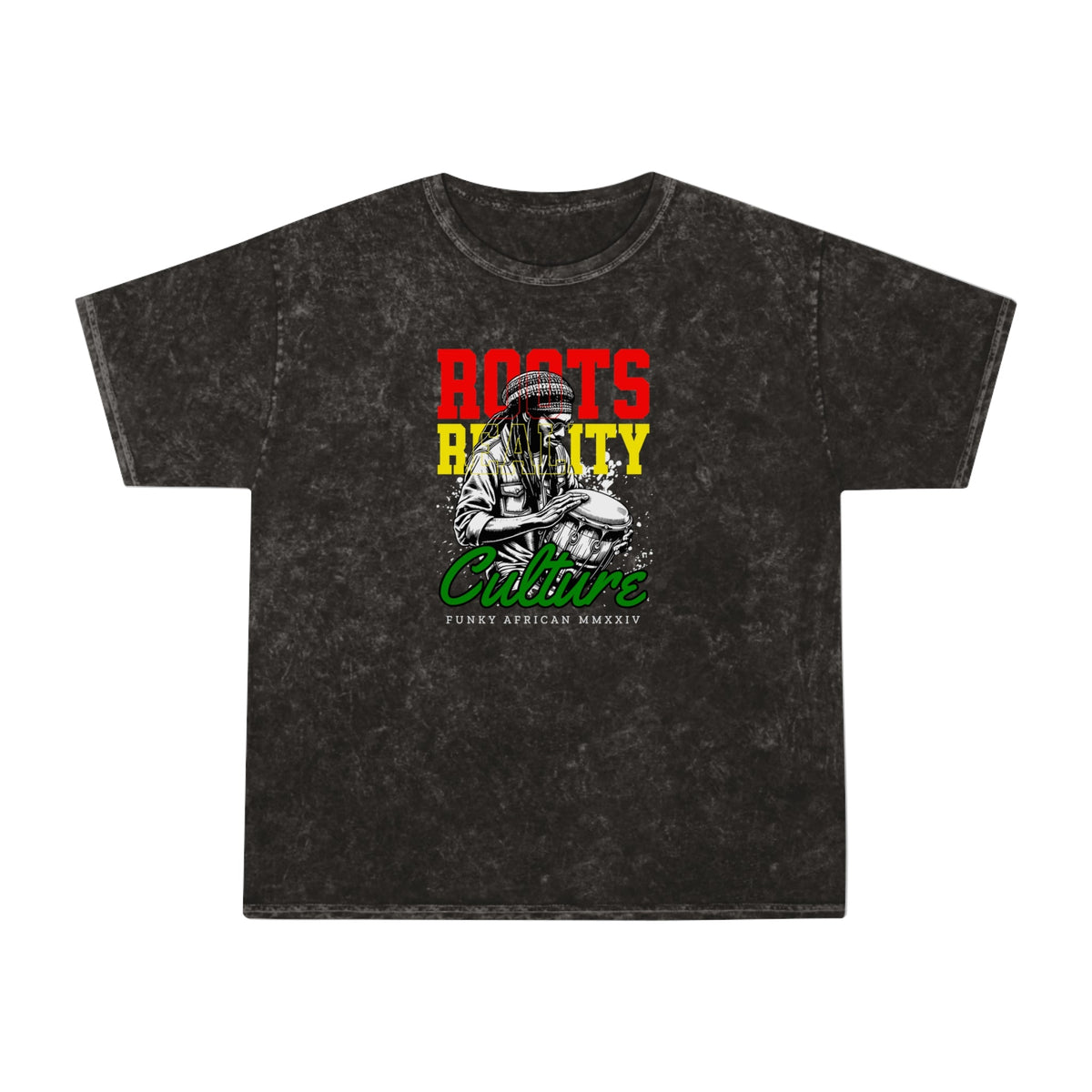 Roots reality unisex wash tee Funky African
