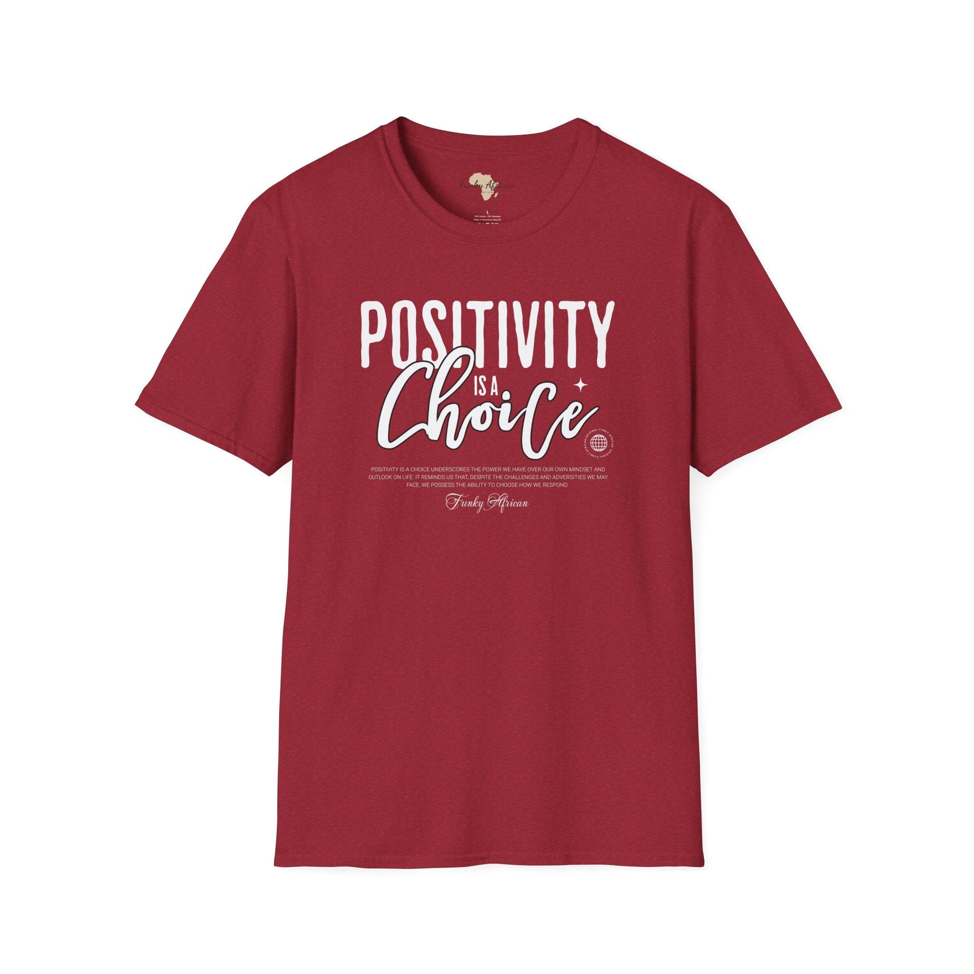 Positivity is a choice unisex softstyle tee Funky African